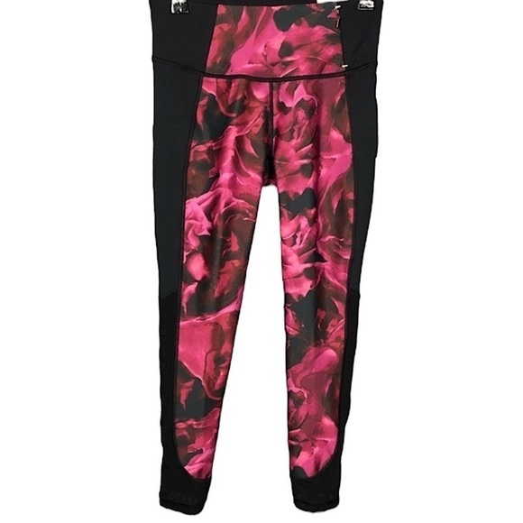 NWT CALIA Mesh Slit 7/8 Floral Fuchsia Leggings XS - Picture 1 of 9